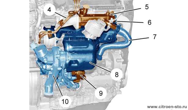 Разборка : Двигатель 1.3. Турбокомпрессор : Клапан системы рециркуляции отработавших газов (dw12b)