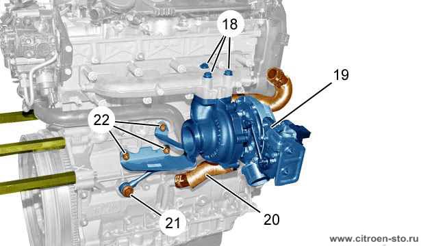 Разборка : Двигатель 1.4. Турбокомпрессор : Клапан системы рециркуляции отработавших газов (DW12M)