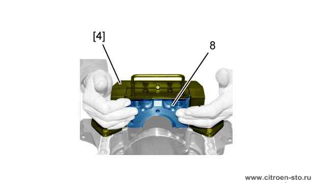Сборка : Двигатель 3. Крышки опор коренных шеек коленчатого вала