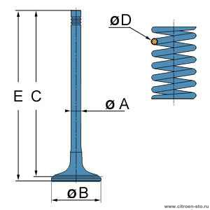 Характеристики : Клапаны и клапанные пружины 1. Клапаны