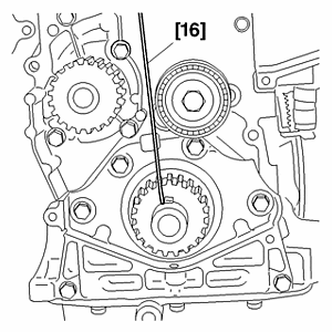 Сборка : Двигателя DW10 2.21. Ремень ГРМ (начиная с N° OPR : 9128)