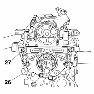 Сборка : Двигателя DW10 2.10. Передняя герметизирующая крышка